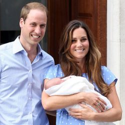 Will and Kate hold their newborn